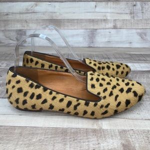 Madewell Calf hair Leopard flats